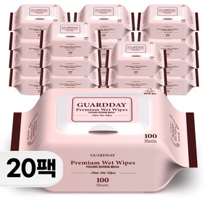 가드데이 프리미엄 정제수 휴대용 물티슈 캡형