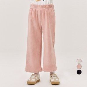 롤리트리 아동용 벨벳 융털 기모 와이드 팬츠