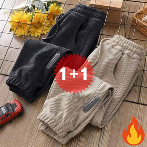 지디오 주니어 남아 코듀로이 기모 바지 2개 세트 아동 밴딩 골덴 조거 팬츠