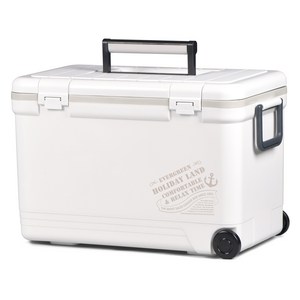 SHINWA 홀리데이 아이스 박스 + 스티커 세트, 화이트, 33L