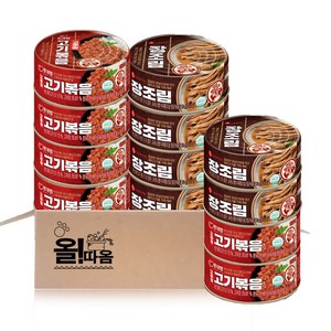 롯데푸드 간편식 통조림 2종기획세트(고추장고기볶음 6+장조림 6), 1개