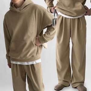 [세트가격] 빠델 베베 골덴 코듀로이 양털안감 후드티 와이드팬츠 핀턱 스트링 트레이닝 츄리닝 셋업