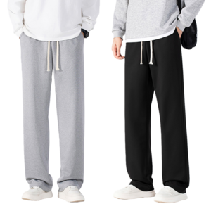 1+1남성 트레이닝바지 와이드 슬랙스 바지 츄리닝바지 2장세트 Smopig