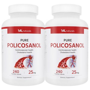 2병 마이라이프 내추럴스 폴리코사놀 25mg 240정 (총지방족 95%/옥타코사놀 61%) (16개월), 240정, 2개